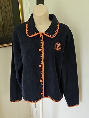 Vintage Clemson Tigers Castles Sport Embroidered Fleece Jacket Size L Hong Kong